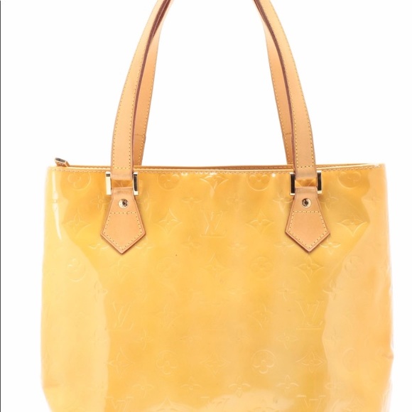 Authentic Louis Vuitton Houston Tote Bag in Monogram Vernis and Vachetta Leather - Picture 3 of 16